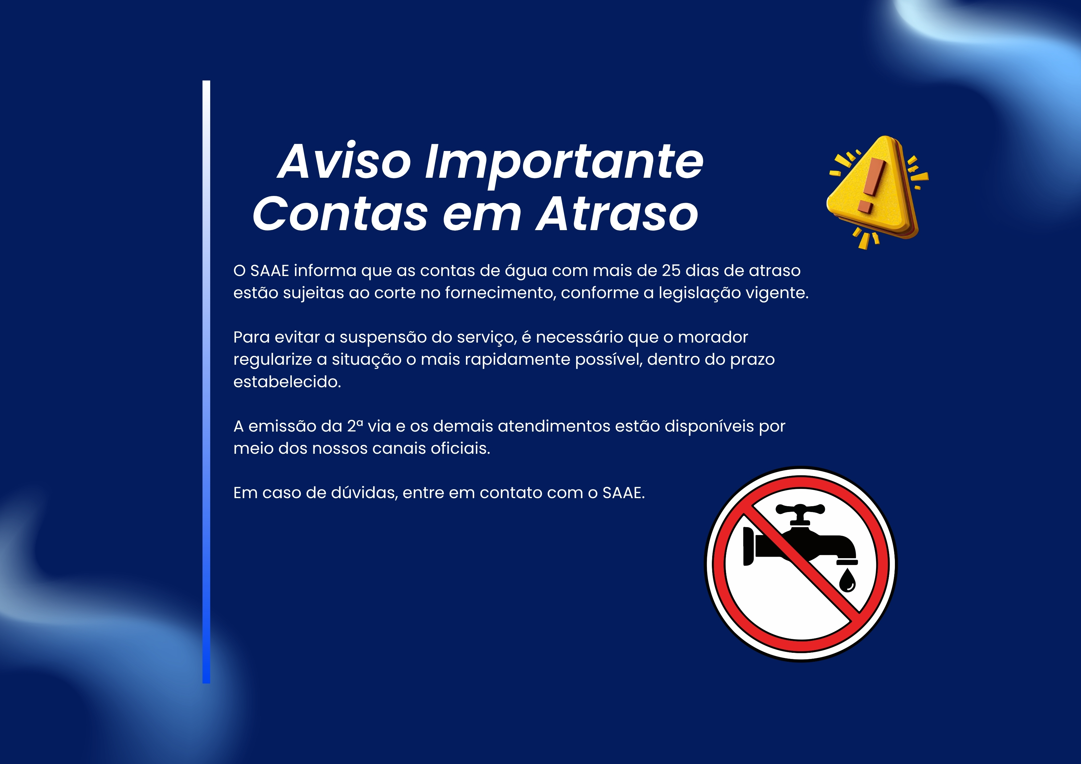  Corte de fornecimento de água